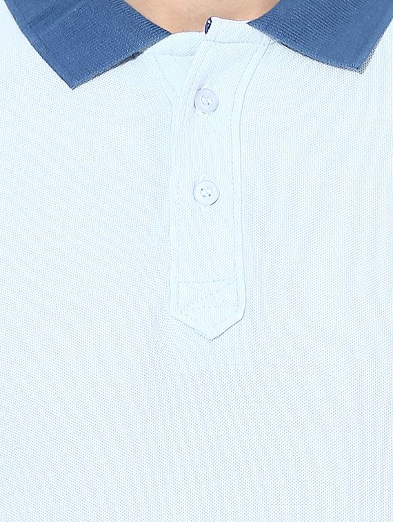 light blue cotton t-shirt - 14433277 - Zoom Image - 4