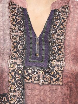 multicolored wool straight woolen kurta - 14436224 - Standard Image - 4