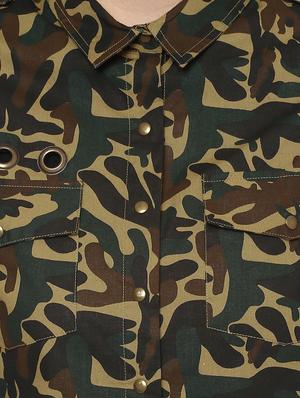 green printed cotton shirt - 14438575 - Standard Image - 4