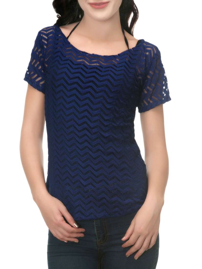 women's straight round neck top
