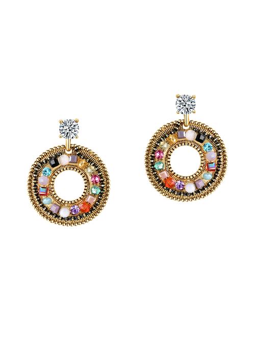 multi colored copper drop earrings - 14445159 - Standard Image - 1
