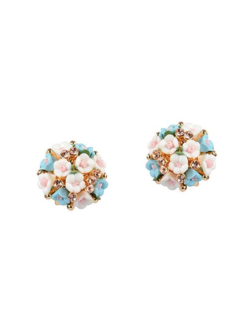 multi colored copper studs earrings - 14445286 - Standard Image - 1