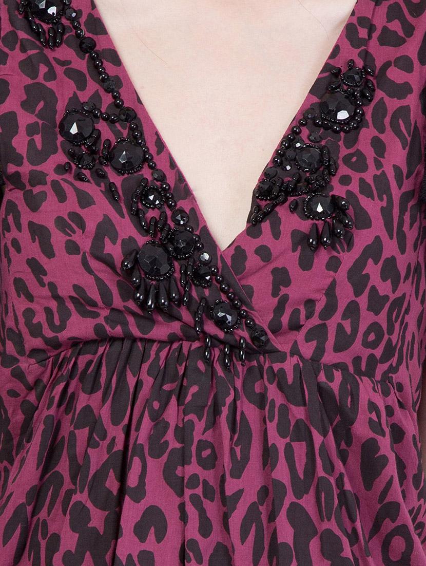 multi colored a-line dress - 14445532 - Zoom Image - 4