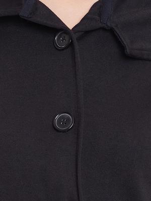 black fleece trench coat - 14447336 - Standard Image - 4
