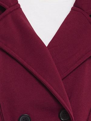 purple fleece trench coat - 14447373 - Standard Image - 4