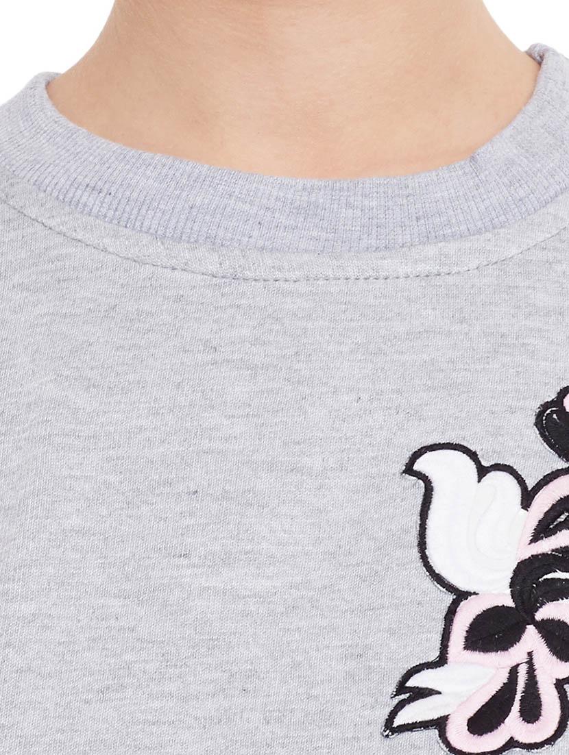 crew neck applique sweatshirt - 14447668 - Zoom Image - 4