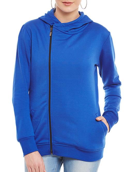 blue fleece hooded jacket - 14448574 - Standard Image - 1