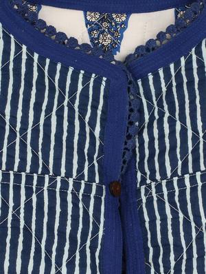 white cotton quilted reversible jacket - 14450261 - Standard Image - 7