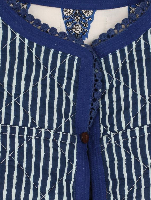 white cotton quilted reversible jacket - 14450261 - Zoom Image - 7