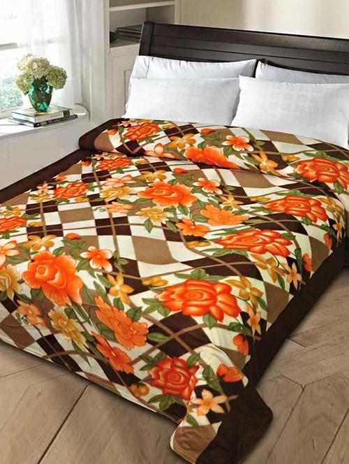 printed double bed fleece blanket - 14454672 - Standard Image - 1
