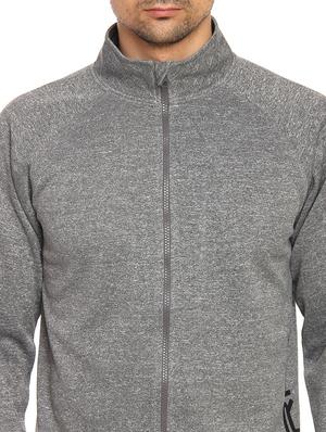 grey solid casual jacket - 14455566 - Standard Image - 4