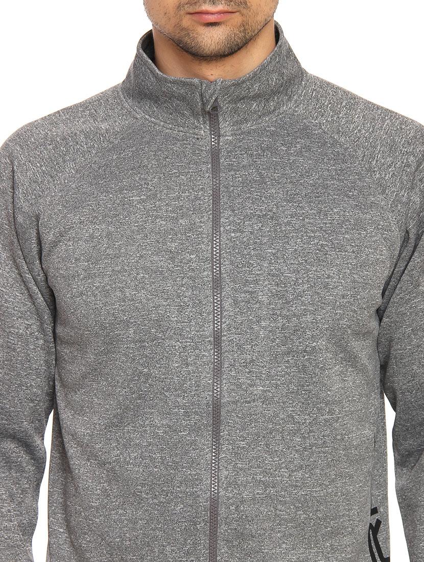 grey solid casual jacket - 14455566 - Zoom Image - 4