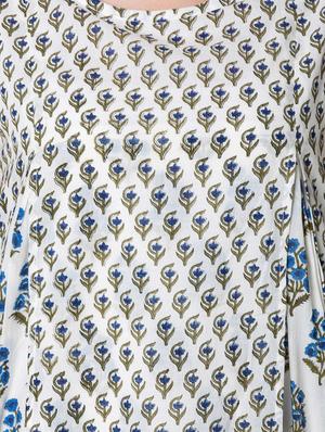 pink lemon blue cotton a-line gown - 14455788 - Standard Image - 4