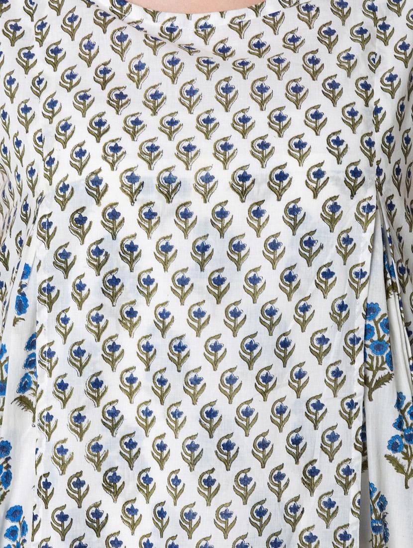 pink lemon blue cotton a-line gown - 14455788 - Zoom Image - 4