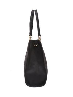 black leatherette (pu) combo handbag - 14456799 - Standard Image - 4