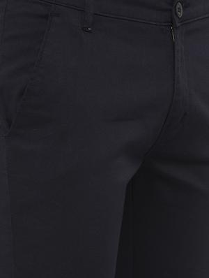 navy blue cotton chinos casual trousers - 14457191 - Standard Image - 4