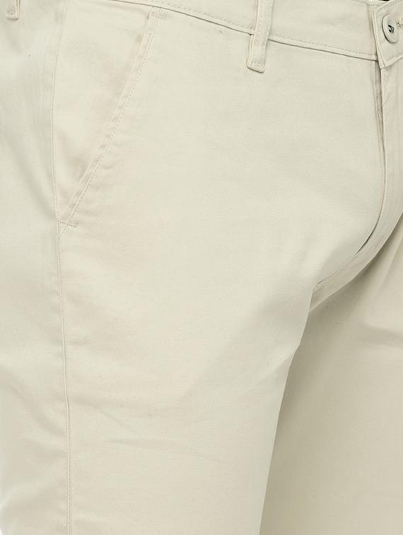 white cotton chinos casual trousers - 14457194 - Zoom Image - 4