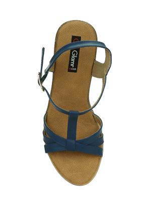 blue ankle strap wedge - 14457859 - Standard Image - 4