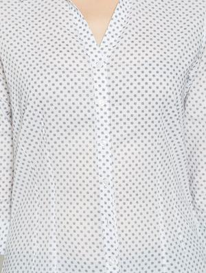 white colored printed shirt - 14458250 - Standard Image - 4