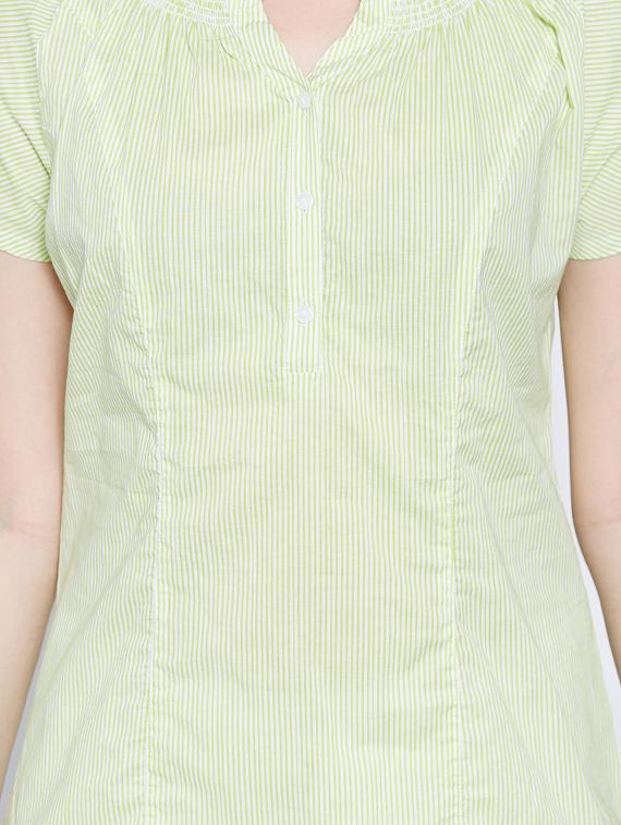 light green blouson top - 14458253 - Zoom Image - 4