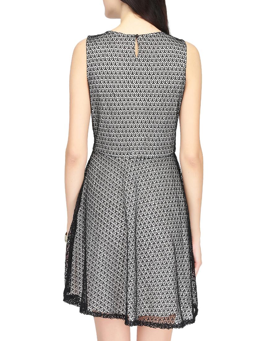 net overlay fit & flare dress - 14459878 - Zoom Image - 4