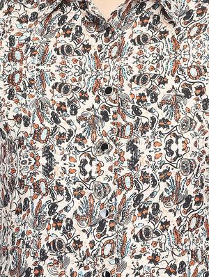 Beige printed maxi dress - 14459910 - Standard Image - 4