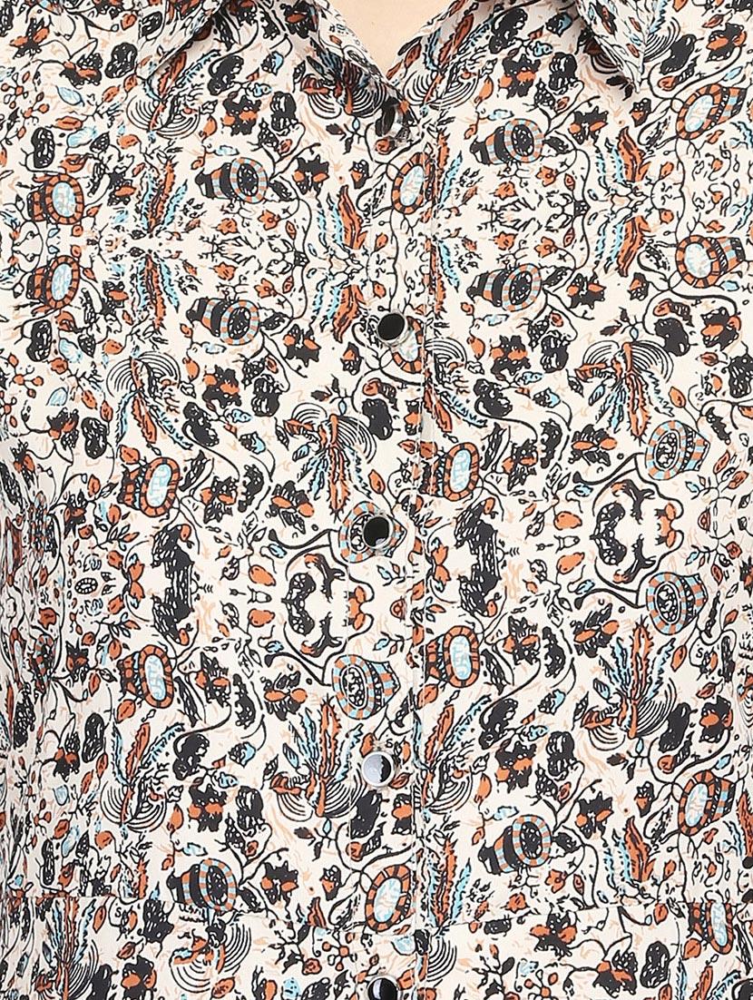 Beige printed maxi dress - 14459910 - Zoom Image - 4