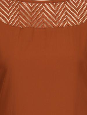 brown crepe highlow kurta - 14461846 - Standard Image - 4