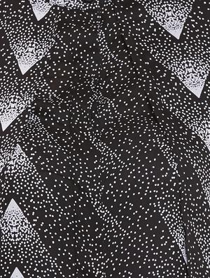 black printed asymmetrical top - 14462579 - Standard Image - 4