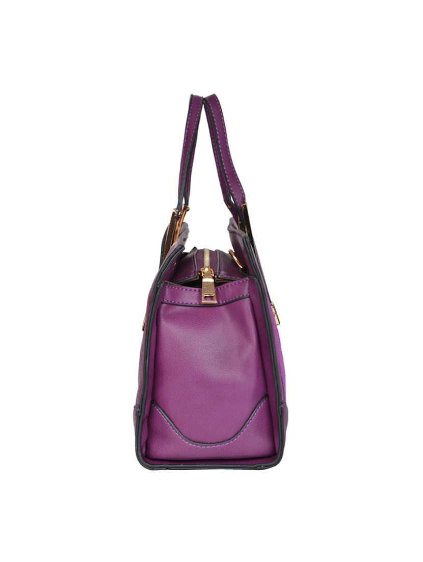 purple leatherette handbag - 14464057 - Zoom Image - 4