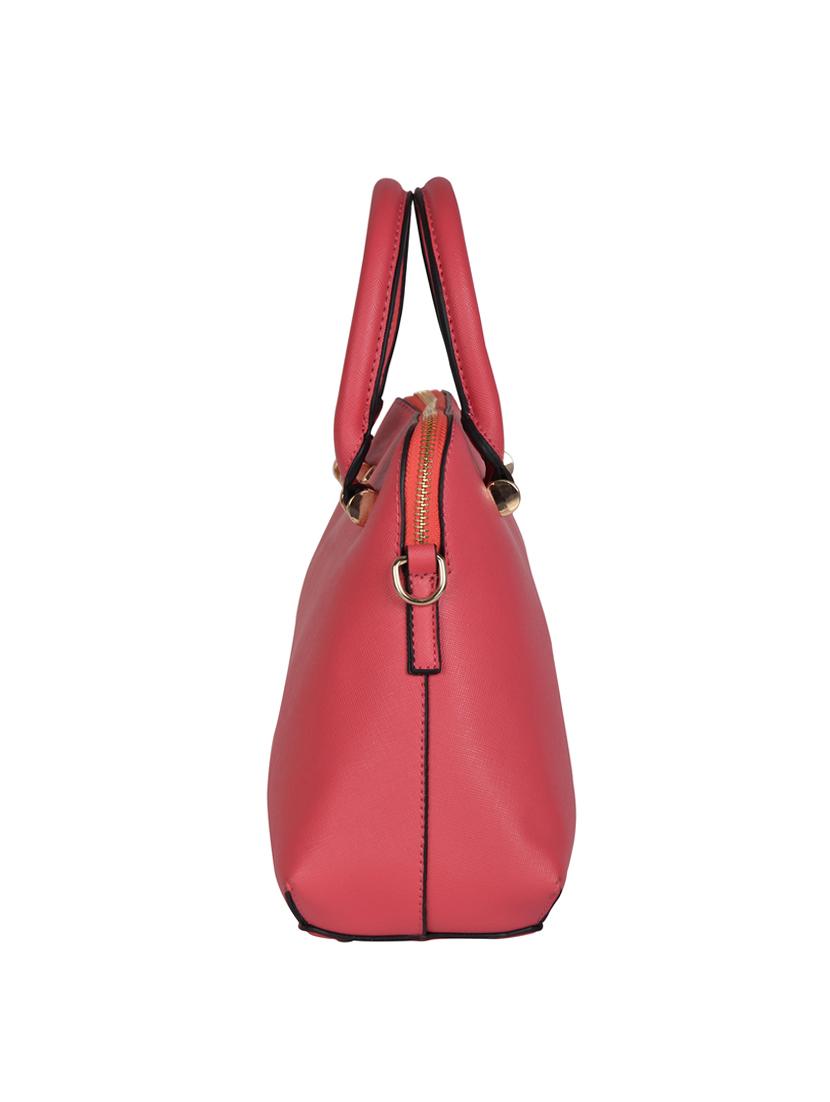 pink leatherette regular handbag - 14464073 - Zoom Image - 4