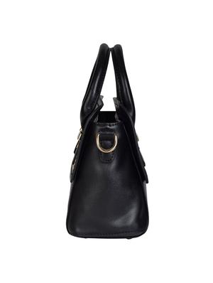 black leatherette regular handbag - 14464076 - Standard Image - 4