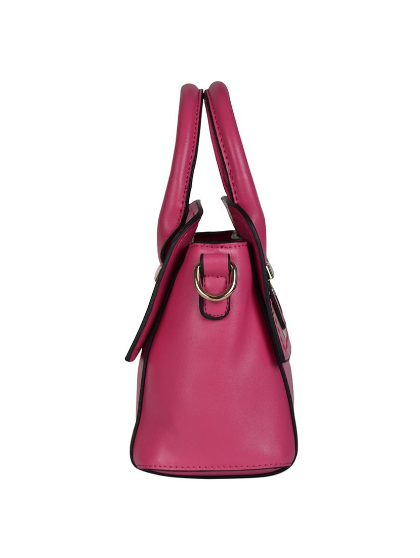 pink leatherette regular handbag - 14464077 - Zoom Image - 4