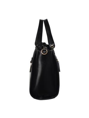 black leatherette regular handbag - 14464088 - Standard Image - 4