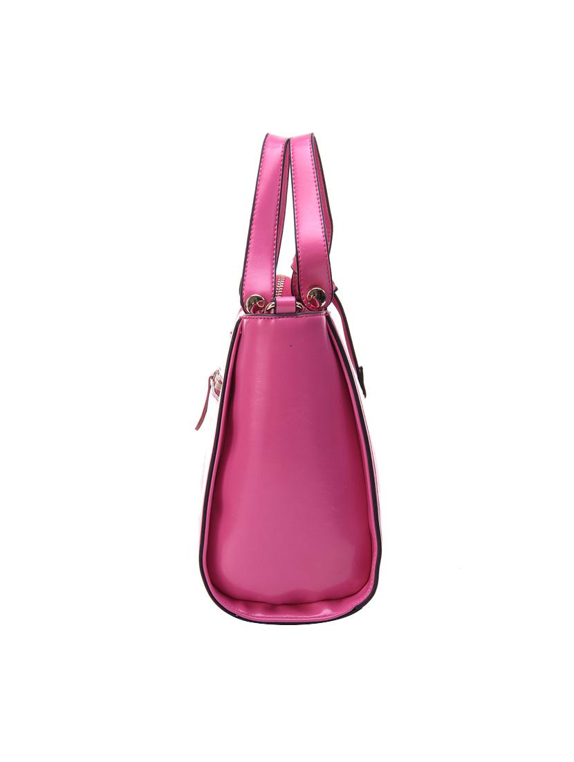 pink leatherette regular handbag - 14464090 - Zoom Image - 4