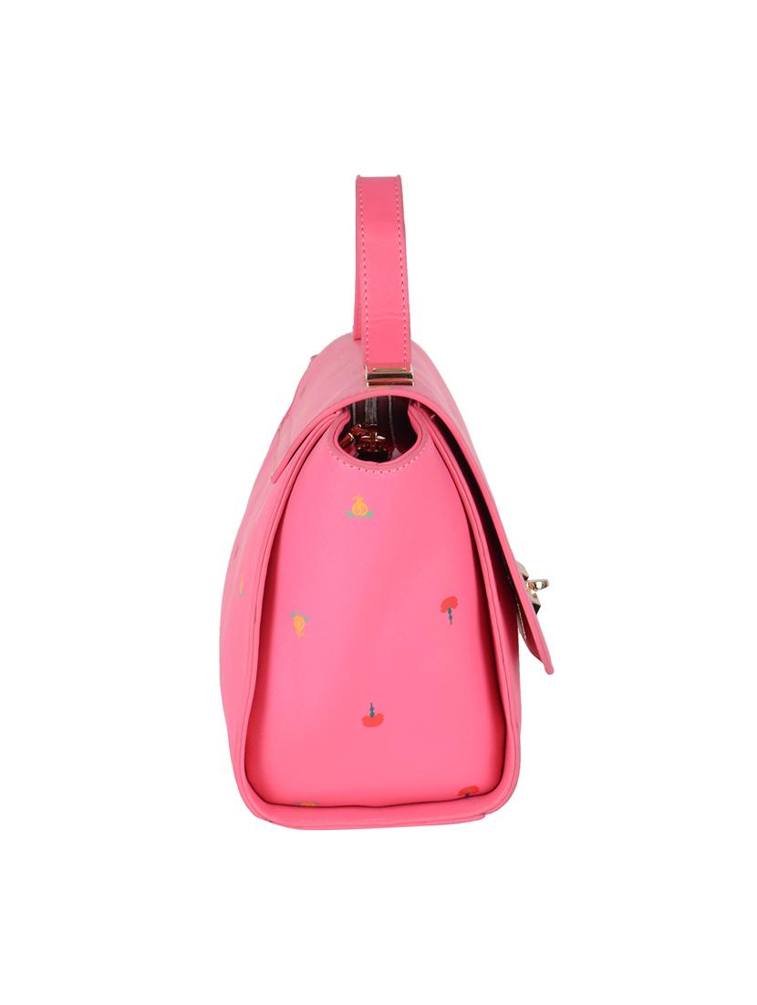 pink leatherette regular sling bag - 14464099 - Zoom Image - 4