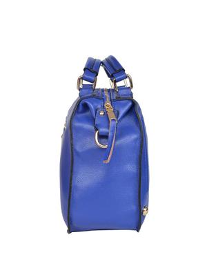 blue leatherette regular handbag - 14464132 - Standard Image - 4