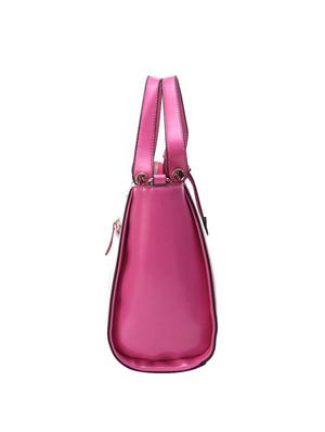 pink leatherette regular handbag - 14464218 - Standard Image - 4