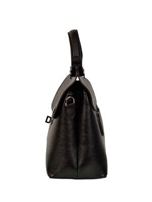 black leatherette regular handbag - 14464464 - Standard Image - 4