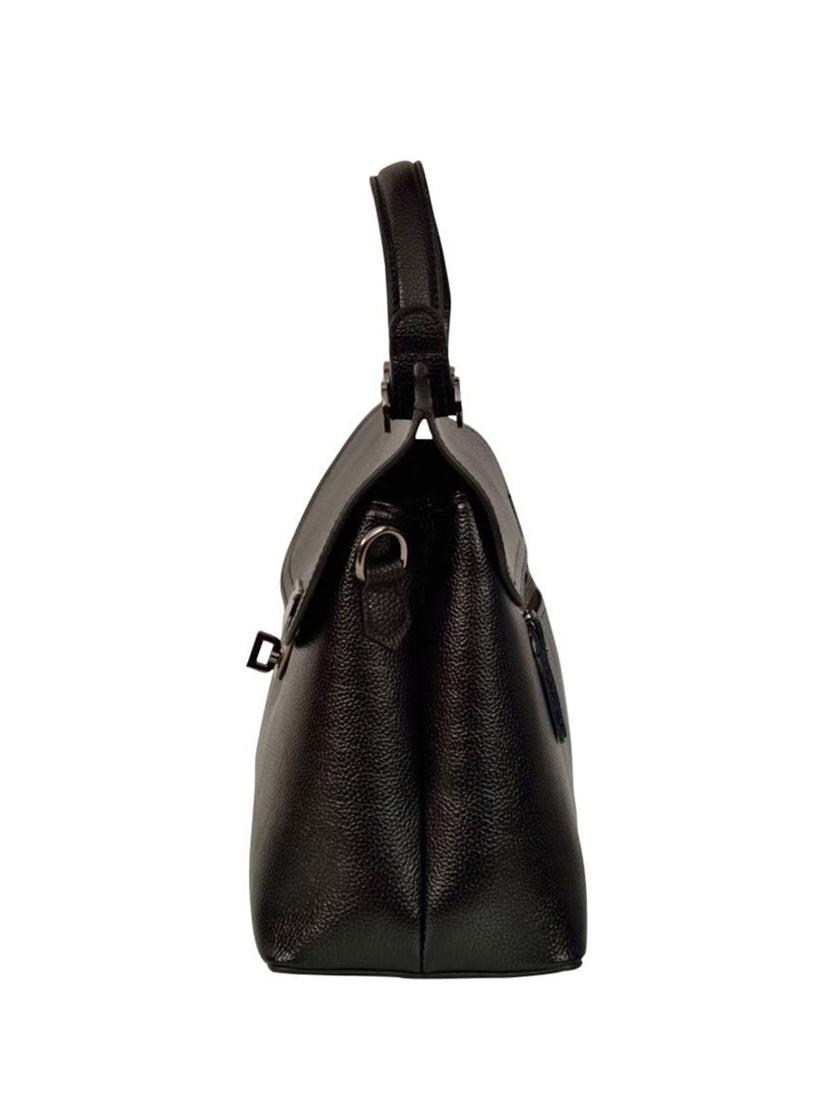 black leatherette regular handbag - 14464464 - Zoom Image - 4