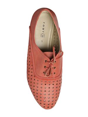 pink leatherette laceup casual shoes - 14464608 - Standard Image - 4