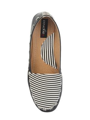 black faux leather slip on ballerina - 14465656 - Standard Image - 4