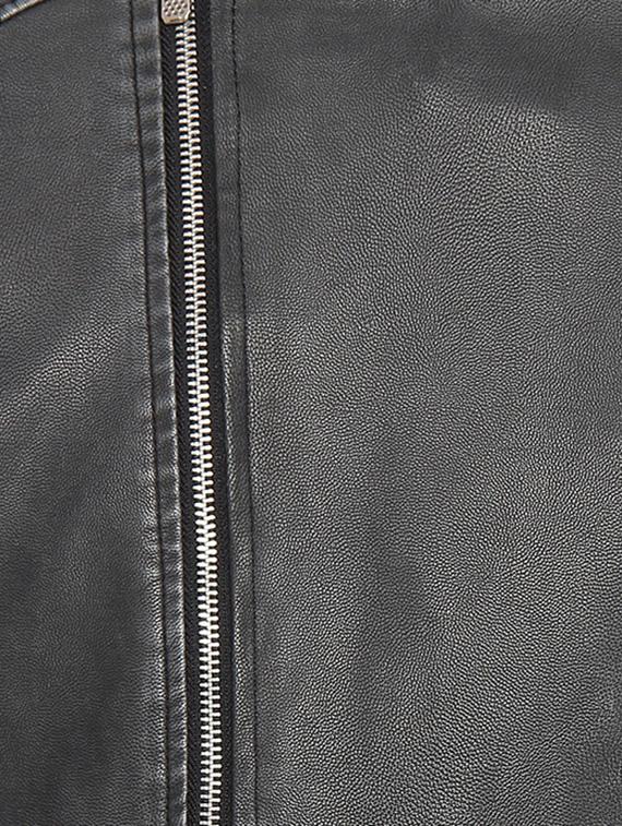 black leatherette biker jacket - 14467834 - Zoom Image - 4