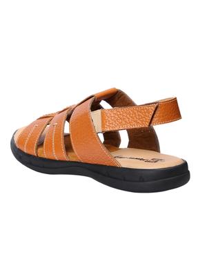 tan leather back strap sandals - 14469553 - Standard Image - 4