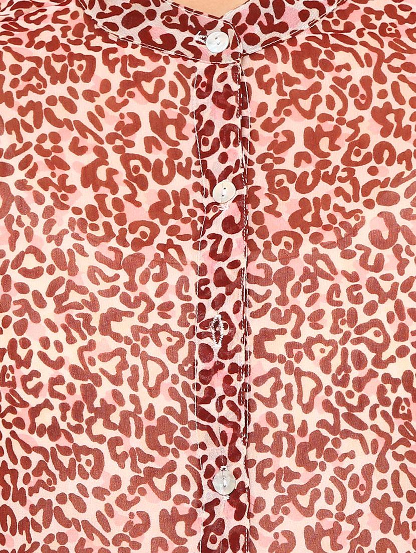 Brown printed tunic - 14469920 - Zoom Image - 4
