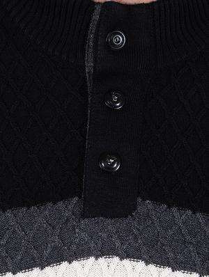 black woollen pullover - 14471268 - Standard Image - 4
