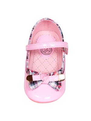 pink leatherette flat ballerina - 14472964 - Standard Image - 4