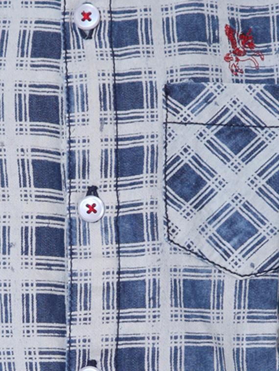 pocket patched grid pattern shirt - 14474091 - Zoom Image - 4