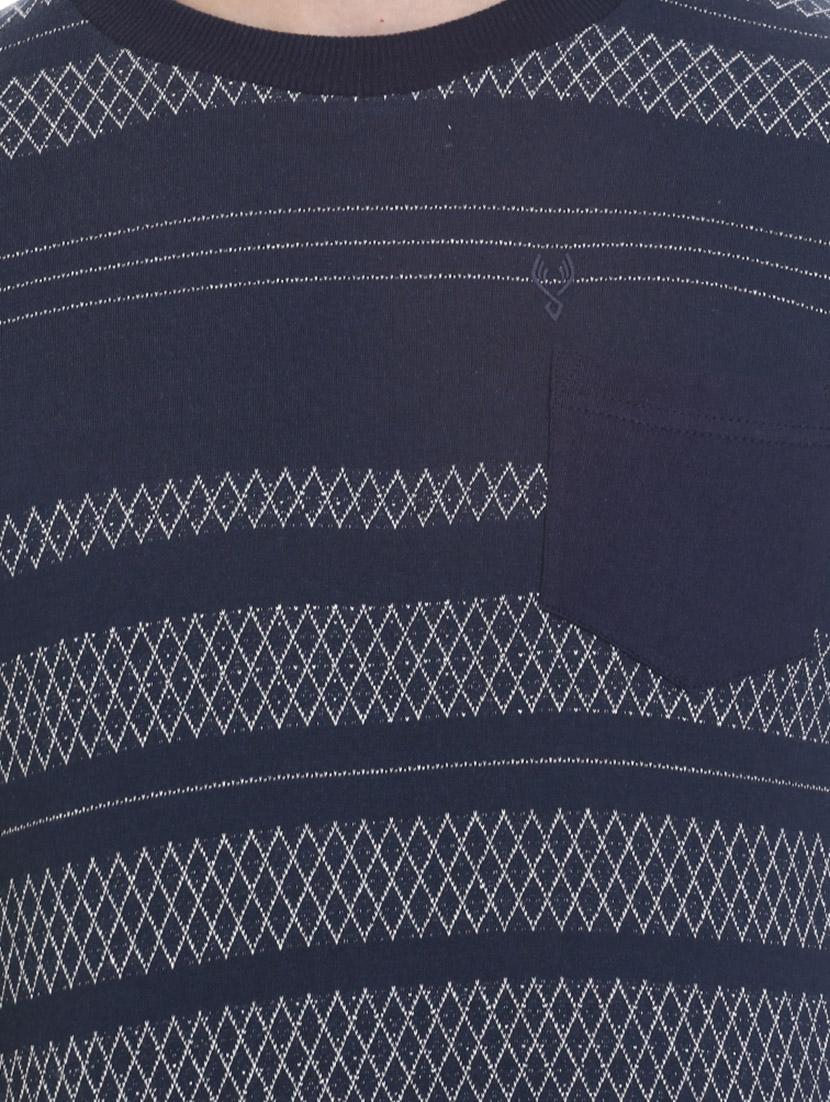 navy blue cotton pocket t-shirt - 14477670 - Zoom Image - 4