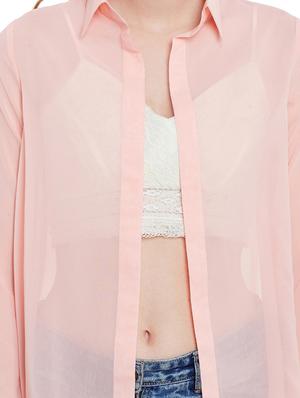 Pink asymmetric shrug - 14477938 - Standard Image - 4